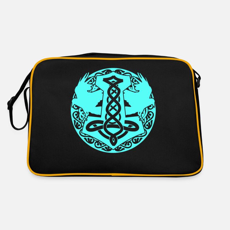 Raben Wikinger Krähen Schmuck Rabe Retro Tasche