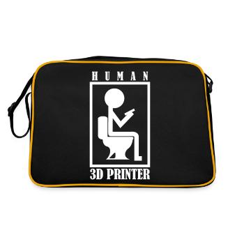 3D Printer 3D Printer Toilet 3D Printer - Retro Bag - black/gold - Back