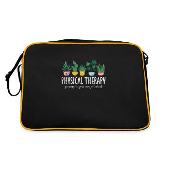 Physiotherapist Physiotherapy Physio Gift - Retro Bag - black/gold - Back