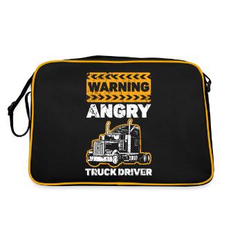 Avertissement aux chauffeurs de camion en colère - Sac Retro - noir/or - Dos