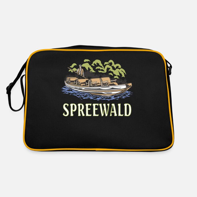 SPREEWALD - Retro Tasche - Schwarz/Gold