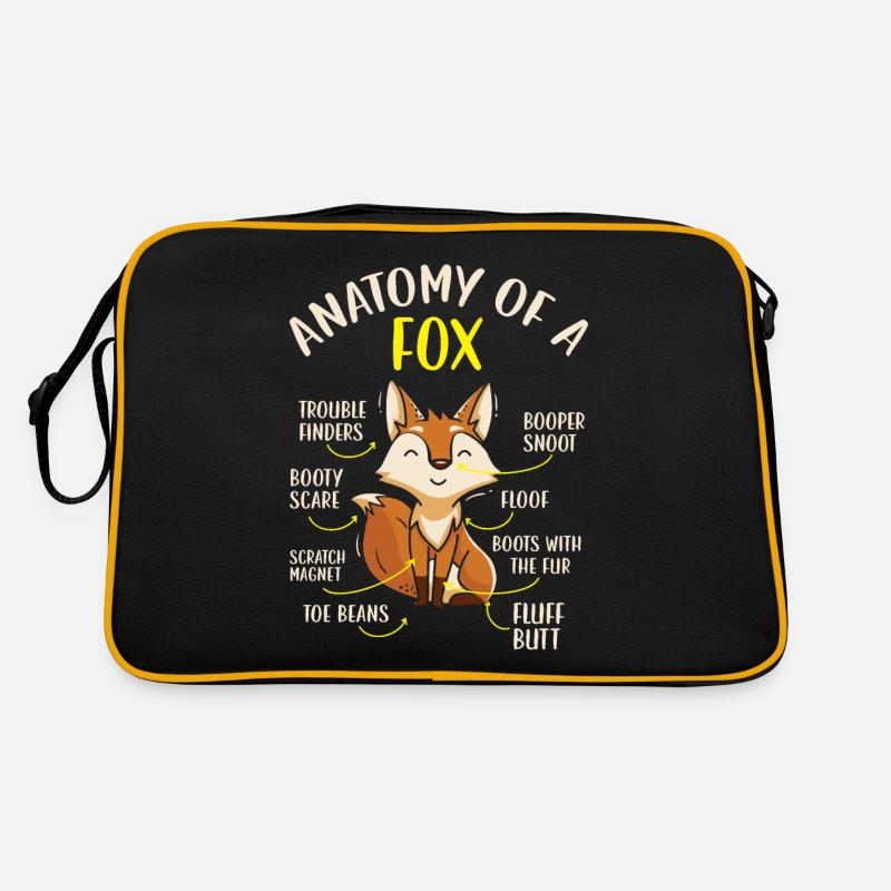 Anatomie d’un renard Faune Animaux Renards Renards Sac Retro