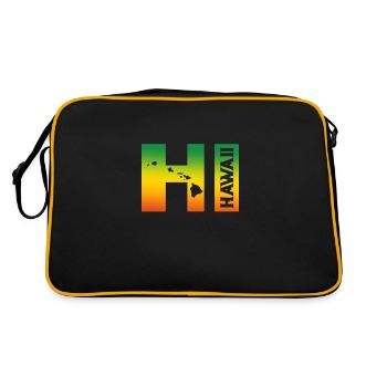 Hawaï - Sac Retro - noir/or - Dos