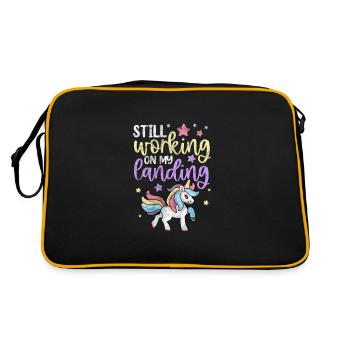 Injury Arm Fracture Accident Injured Gift - Retro Bag - black/gold - Back