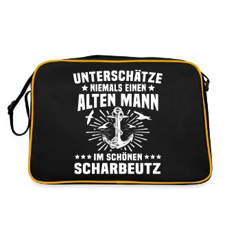 Scharbeutz - Retro Tasche - Schwarz/Gold - Hinten