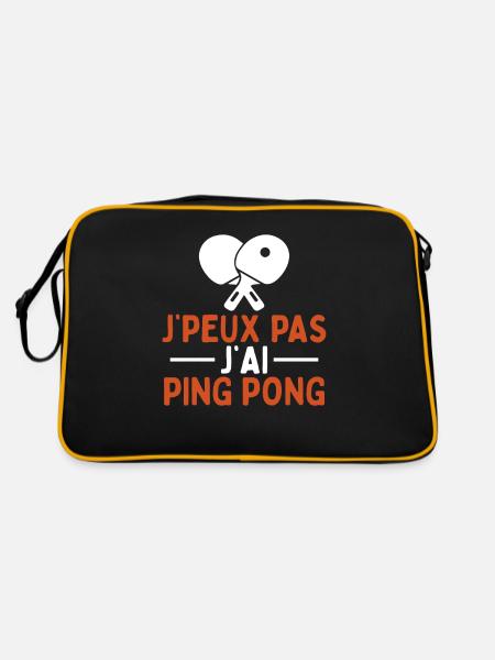Je Peux Pas J'ai Ping Pong - Sac Retro - noir/or - Dos