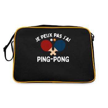 Je Peux Pas J'ai Ping Pong - Sac Retro - noir/or - Dos