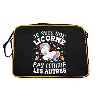 Je Suis Une Licorne Pas Comme Les Autres - Sac Retro - noir/or - Dos