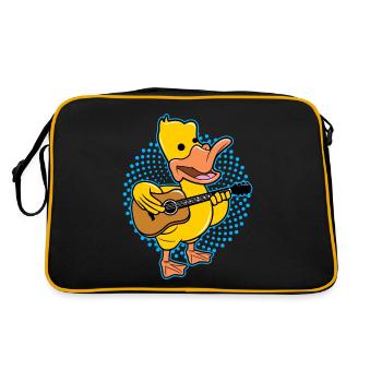 Duck Playing Guitar - Retro Bag - black/gold - Back