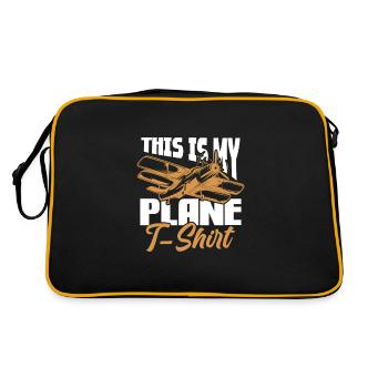Cadeau Pilot Airplane Flying Flyer - Sac Retro - noir/or - Dos
