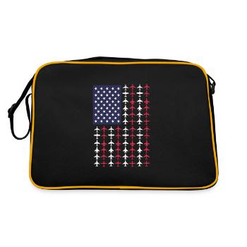 Cadeau Pilot Airplane Flying Flyer - Sac Retro - noir/or - Dos