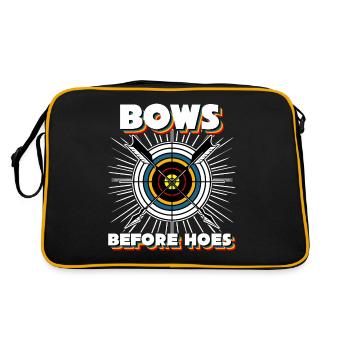 Langbogen Bogenschütze 3D Bogensport - Retro Tasche - Schwarz/Gold - Hinten