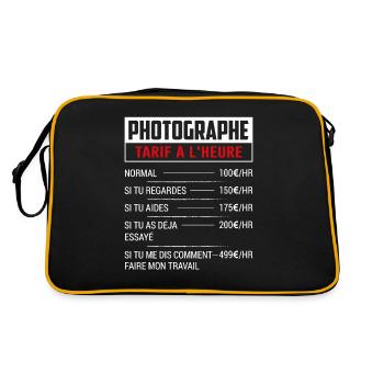 Tarif Horaire D'un Photographe - Sac Retro - noir/or - Dos