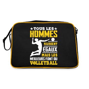 Les Meilleurs Hommes Font Du Volleyball - Sac Retro - noir/or - Dos