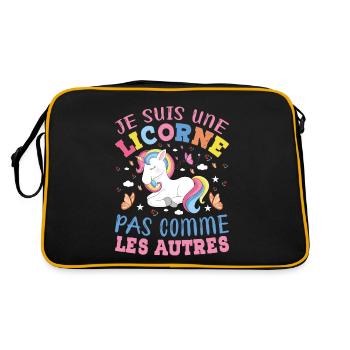 Je Suis Une Licorne Pas Comme Les Autres - Sac Retro - noir/or - Dos