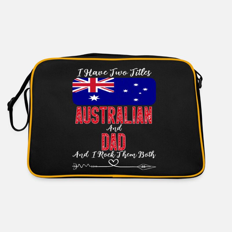 I Have Two Titles Australian and Dad Australia Retro Tasche