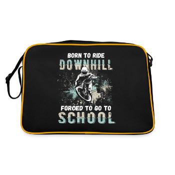 Vers la descente Né à l’école VTT forcé - Sac Retro - noir/or - Dos