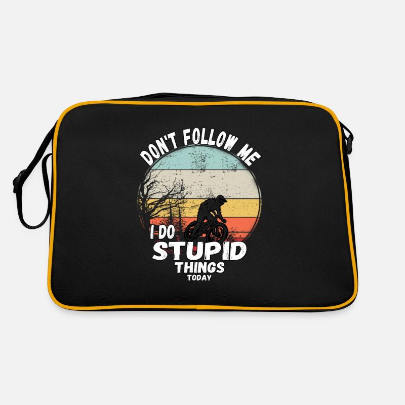 Ne me suivez pas, je fais des choses stupides en VTT Sac Retro