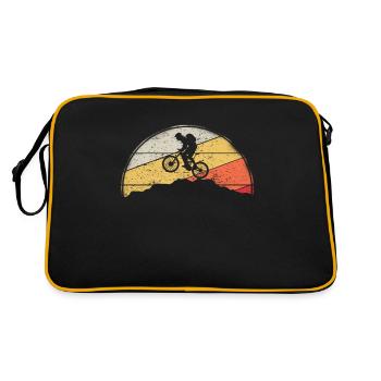 VTT VTT Nature Montagnes Rétro Vintage - Sac Retro - noir/or - Dos