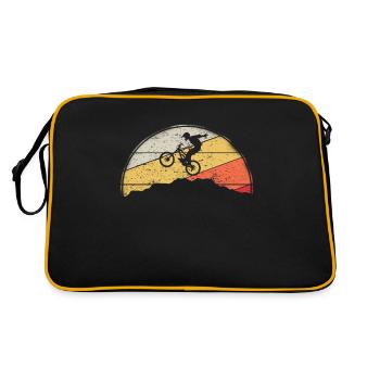 VTT VTT Nature Montagnes Rétro Vintage - Sac Retro - noir/or - Dos
