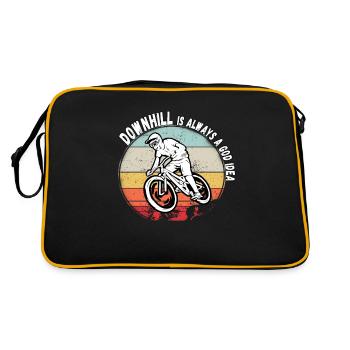 La descente est toujours une bonne idée VTT RetroVintage - Sac Retro - noir/or - Dos