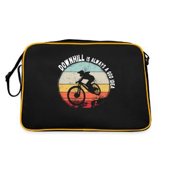 La descente est toujours une bonne idée VTT RetroVintage - Sac Retro - noir/or - Dos