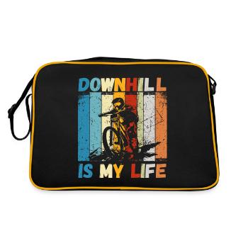 Downhill is My Life VTT RetroVintage - Sac Retro - noir/or - Dos