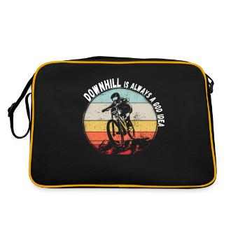 La descente est toujours une bonne idée VTT RetroVintage - Sac Retro - noir/or - Dos