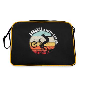 La descente est toujours une bonne idée VTT RetroVintage - Sac Retro - noir/or - Dos
