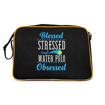 Blessed Stressed and Water Polo Obsessed - Retro Bag - black/gold - Back