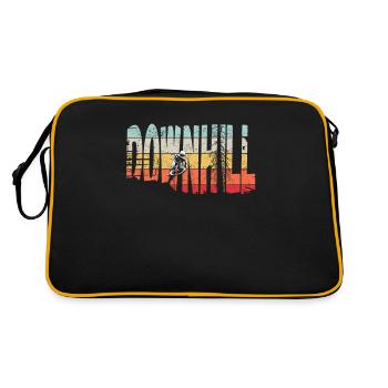 Descente VTT Nature Montagnes Retro Wave Vintage - Sac Retro - noir/or - Dos
