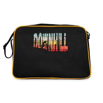 Descente VTT Nature Montagnes Retro Wave Vintage - Sac Retro - noir/or - Dos