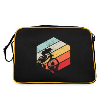 Descente VTT Nature Montagnes Retro Wave Vintage - Sac Retro - noir/or - Dos