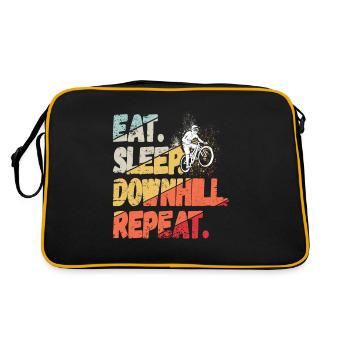 Manger Dormir Descente Répéter Montagnes Rétro Wave Vintage - Sac Retro - noir/or - Dos