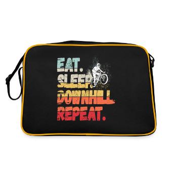 Manger Dormir Descente Répéter Montagnes Rétro Wave Vintage - Sac Retro - noir/or - Dos
