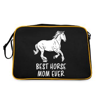 Best Horse Mom Ever Horse Rider Rider Gift - Retro Bag - black/gold - Back