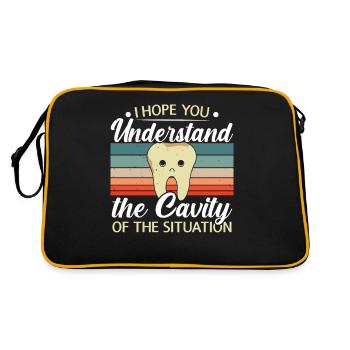 J’espère que vous comprenez la gravité de la situation - Sac Retro - noir/or - Dos