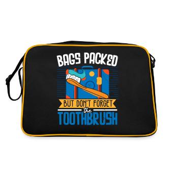 Sacs emballés, mais n’oubliez pas la brosse à dents - Sac Retro - noir/or - Dos