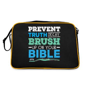 Vorbeugung von Wahrheitsfehlern Putzen Sie Ihre Bi - Retro Tasche - Schwarz/Gold - Hinten