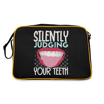 Silent assessment of your teeth Dentist Dentist - Retro Bag - black/gold - Back