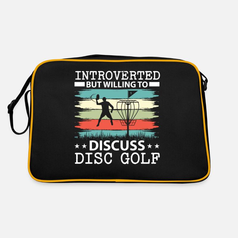 Introvertiert, aber bereit, über Disc Golf zu disk Retro Tasche