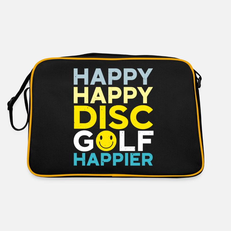 Happy Happy Disc Golf Happier Freizeit-Werfer Retro Tasche