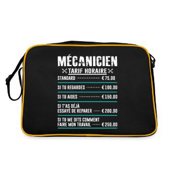Le Tarif Horaire D'un Mécanicien - Sac Retro - noir/or - Dos