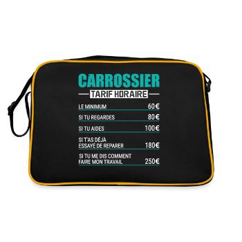 Le Tarif Horaire D'un Carrossier - Sac Retro - noir/or - Dos