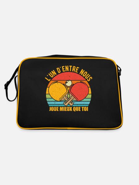 L'un D'entre Nous Joue Mieux Que Toi - Sac Retro - noir/or - Dos