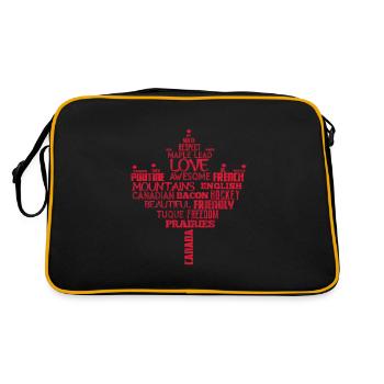 Canada Maple Leaf Flag Canada Vancouver Gift - Retro Bag - black/gold - Back