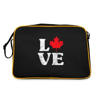 Canada Maple Leaf Flag Canada Vancouver Gift - Retro Bag - black/gold - Back