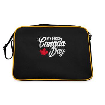 Canada Maple Leaf Flag Canada Vancouver Gift - Retro Bag - black/gold - Back