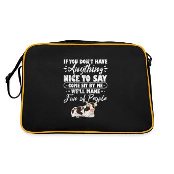Cow Cow Cows Farm Farmer Gift - Retro Bag - black/gold - Back