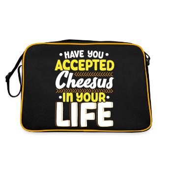 Avez-vous accepté Cheesus dans votre vie Cheesy - Sac Retro - noir/or - Dos
